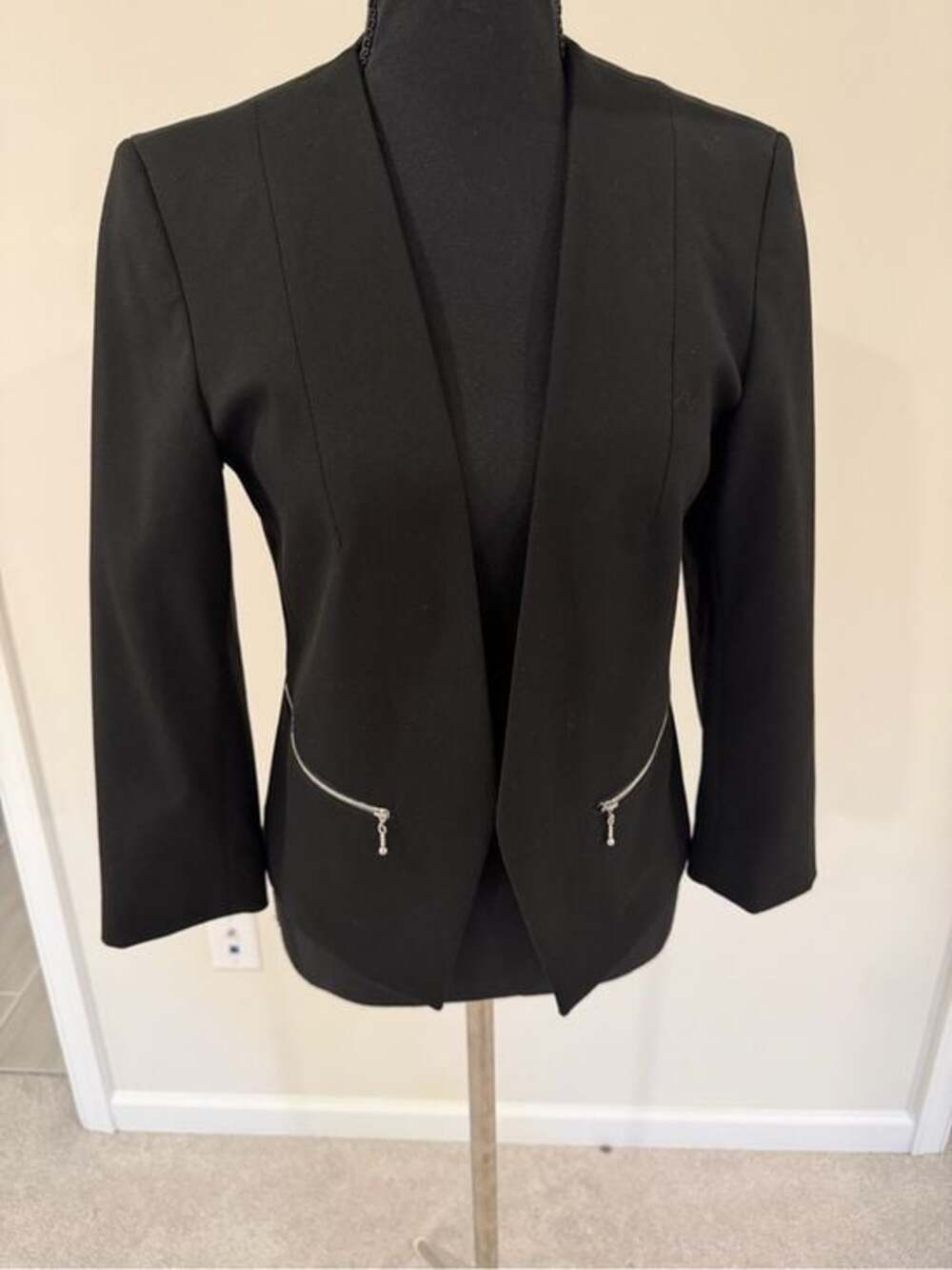Express Black Open Front Blazer Jacket Women’s Size 6